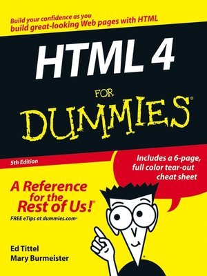 cover image of HTML 4 for Dummies